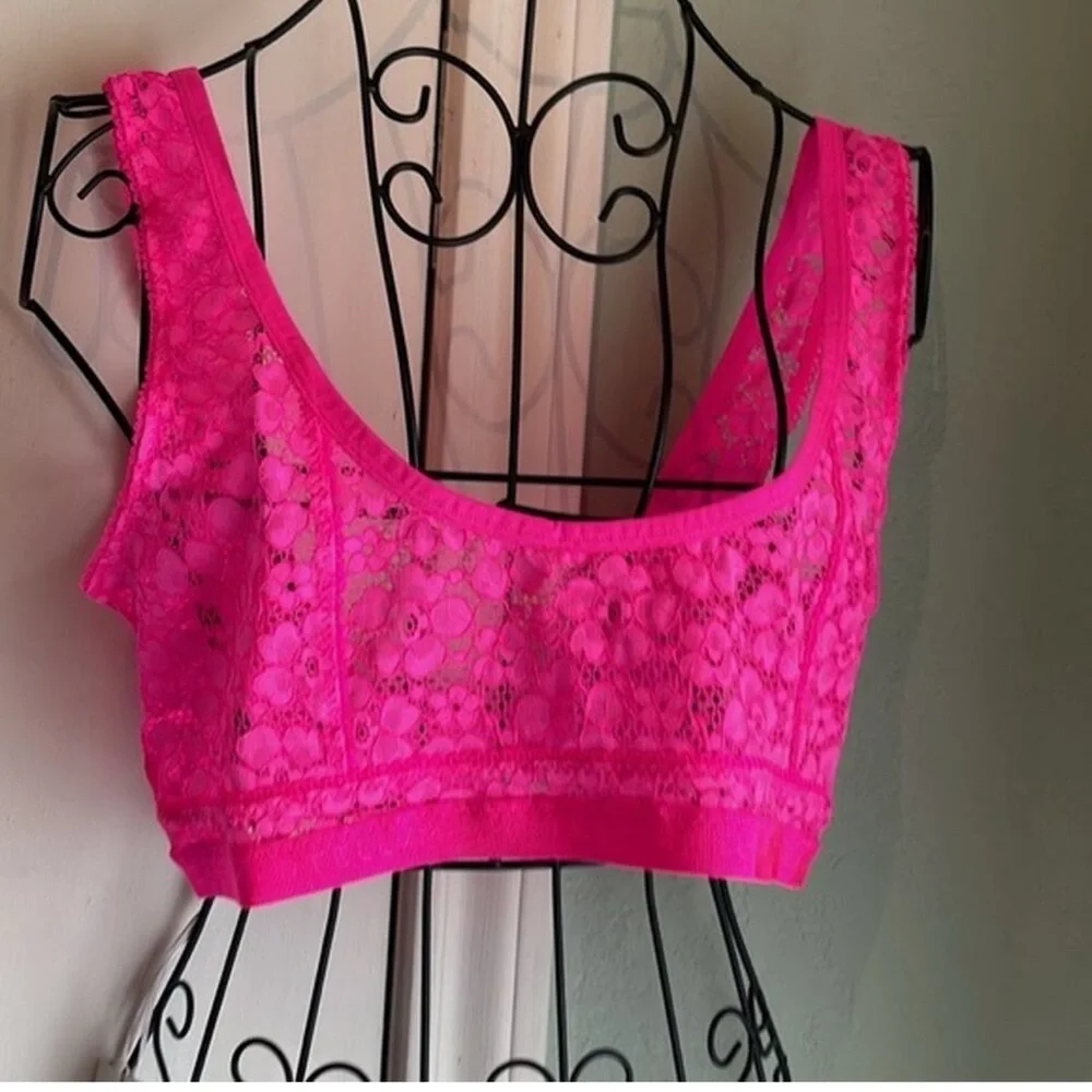 Stella McCartney Fuchsia Lace Bralette